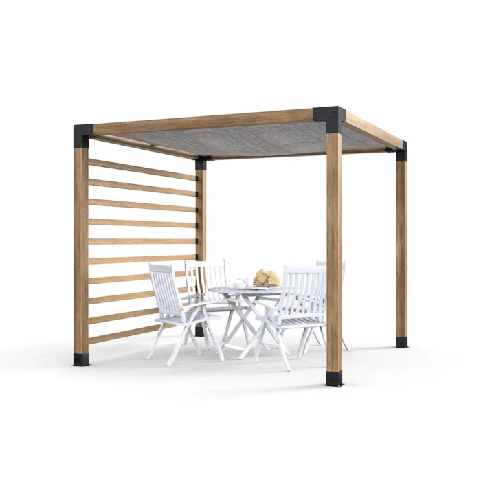 Freestanding Single Bay Slat Privacy Wall - Brackets Kit